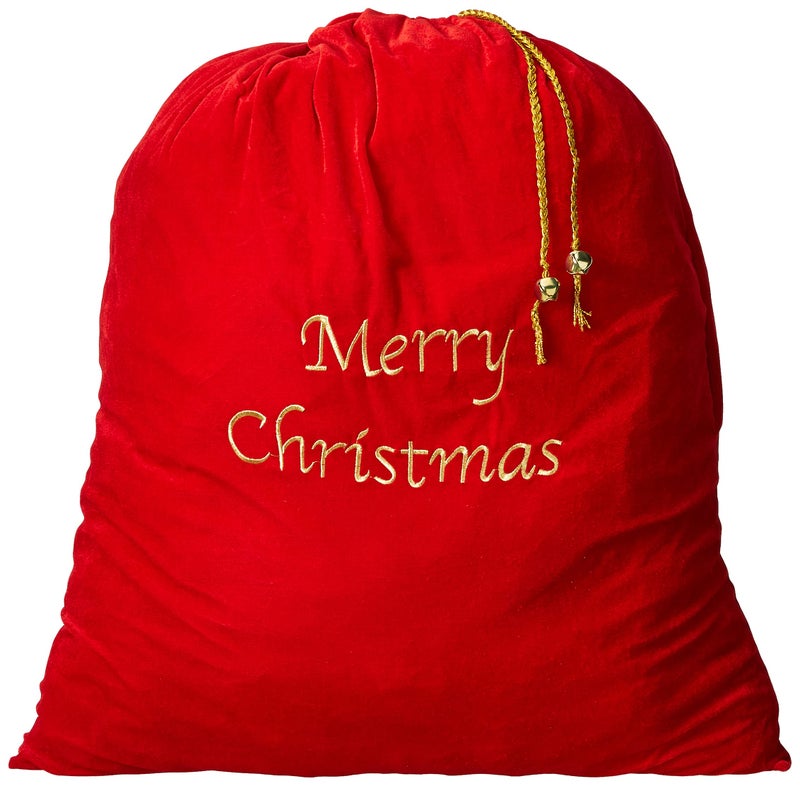 Fun World Costumes Men's Santa Sack, Red/Gold, One Size - Image 1